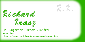 richard krasz business card